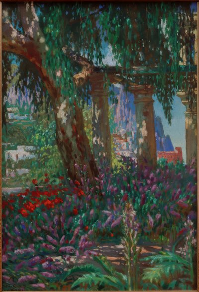 Paisaje en Capri: Vista de una fila de columnas de Melchior Lechter