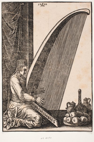 Un arpista de Melchior Lorck