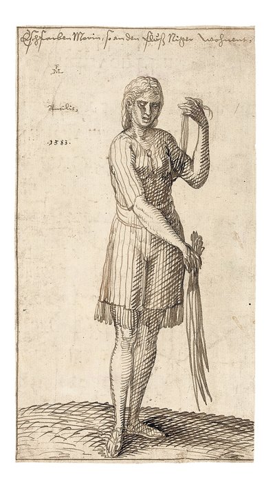 Una Mujer Nigeriana Sosteniendo Juncos, 1583 de Melchior Lorck