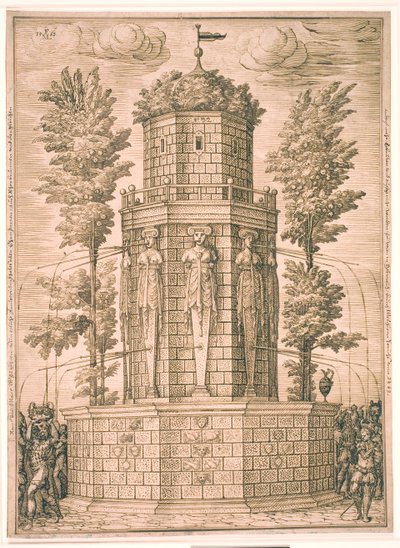 Fuente con cariátides de Melchior Lorck