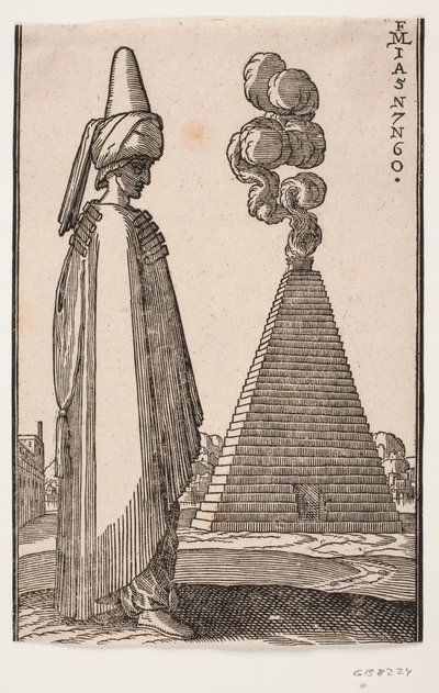 Hombre con capa de Melchior Lorck