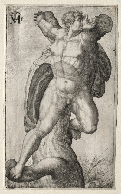 El Hombre Crucificado, 1550 de Melchior Lorck