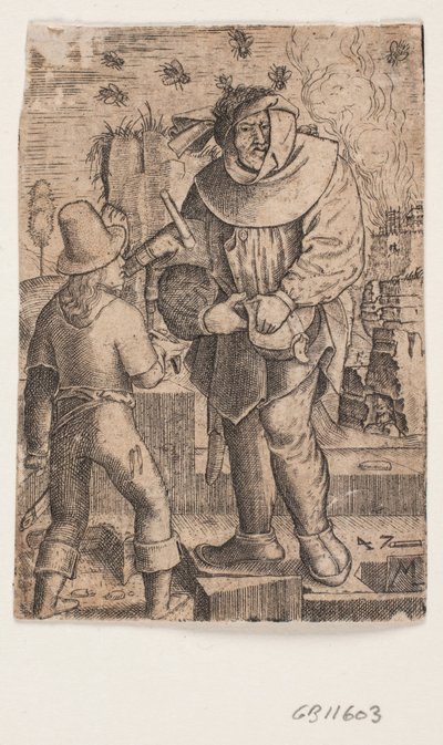Hombre con la gaita de Melchior Lorck