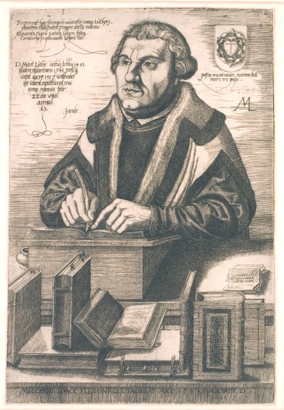 Retrato de Martín Lutero de Melchior Lorck