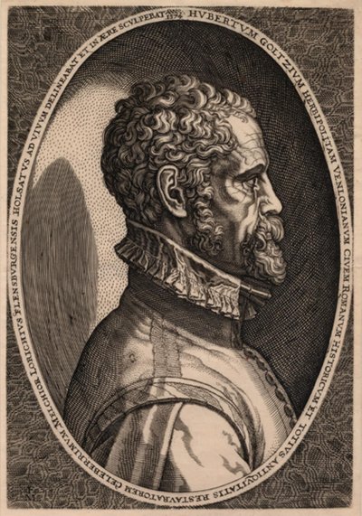 Retrato del arqueólogo Hubert Goltzius de Melchior Lorck