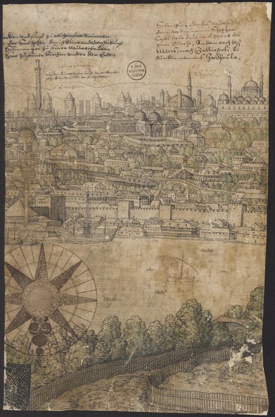 Perspectiva de Constantinopla, hoja 12, Melchior Lorck, 1559 de Melchior Lorck