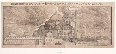 La mezquita Suleimanyie, vista desde el noreste de Melchior Lorck