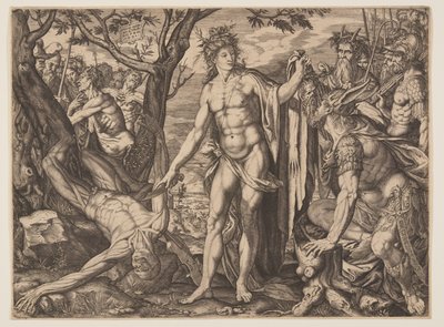 Apolo y Marsias/Juicio de Midas de Melchior Meier
