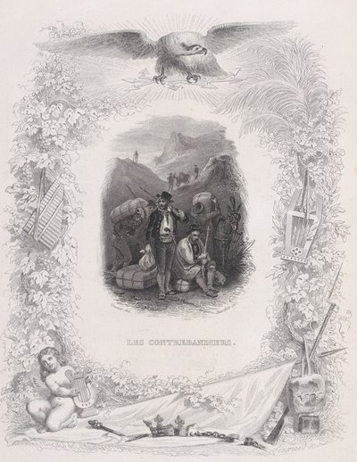 Los contrabandistas, de Las canciones de Béranger, 1829 de Melchior Peronard