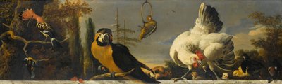Pájaros en una balaustrada de Melchior d