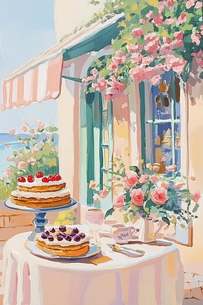 Cafetería de postres franceses de Melloi Art Prints
