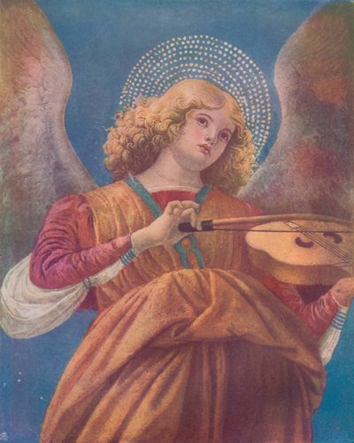 Ángel musical con violín fresco, siglo XV de Melozzo da Forli