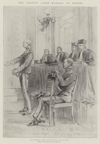 El consejo de guerra de Dreyfus en Rennes de Melton Prior