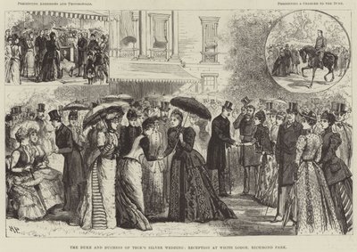 Boda de plata del Duque y la Duquesa de Teck, recepción en White Lodge, Richmond Park de Melton Prior