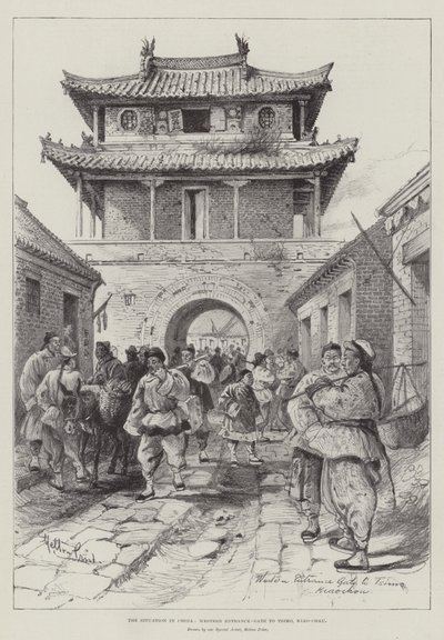 La situación en China, puerta de entrada occidental a Tsimo, Kiao-Chau de Melton Prior