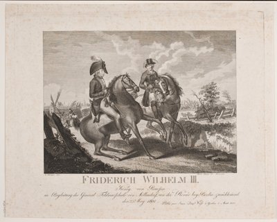 Federico Guillermo II de Prusia y el mariscal de campo Möllendorf de Meno Haas
