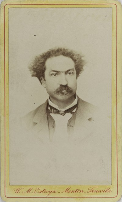 Retrato del compositor Robert Planquette 1848-1903, c. 1880 de Menton . Photo studio W.M. Ostroga
