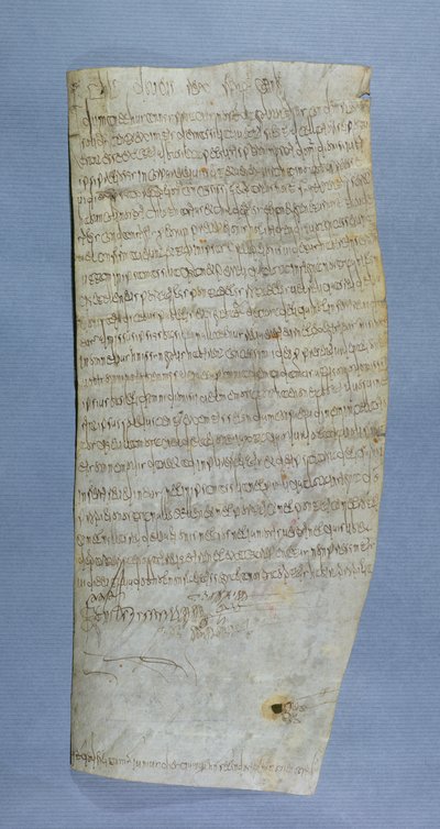 Privilegio de Clodoveo III (682-695) otorgado a la Abadía de Saint-Denis, 691 de Merovingian