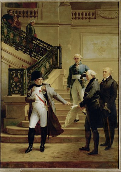 Napoleón en la escalera del Consejo de Estado ... (óleo sobre lienzo) de Merry Joseph Blondel