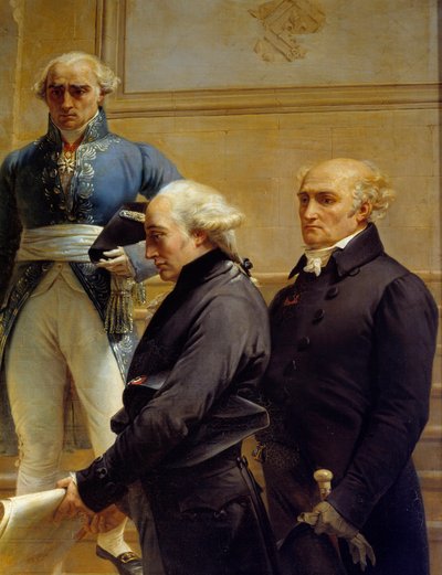 Retrato del arquitecto francés Pierre François Leonard Fontaine (1762-1853) (detalle) de Merry Joseph Blondel