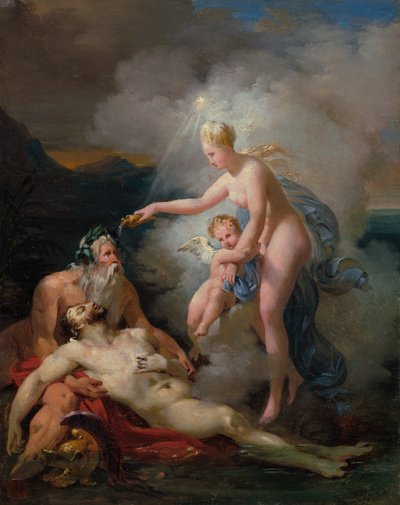 Venus curando a Eneas, alrededor de 1820 de Merry Joseph Blondel