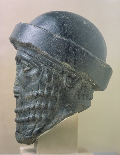 Cabeza real, conocida como Cabeza de Hammurabi, Susa, Irán, principios del 2º milenio, c.1750 a.C. de Mesopotamian