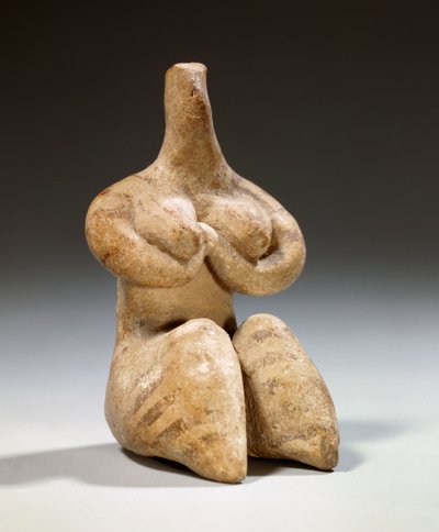 Mesopotamia: estatuilla de fertilidad en terracota estilo Halaf de Mesopotamian Mesopotamian