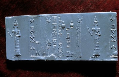 Arte oriental: sello del doctor Ur-Lugal (Ur Lugal, 3er milenio a.C.), antigüedad de Asia de Mesopotamian Mesopotamian
