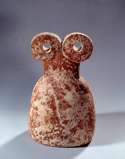 Mesopotamia: ídolo con ojos de terracota. 3300-3000 a.C. París, Museo del Louvre de Mesopotamian School