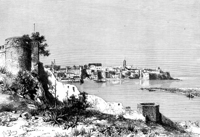 Rabat y la desembocadura del río Bu-Regrag, Marruecos, 1895 de Meunier