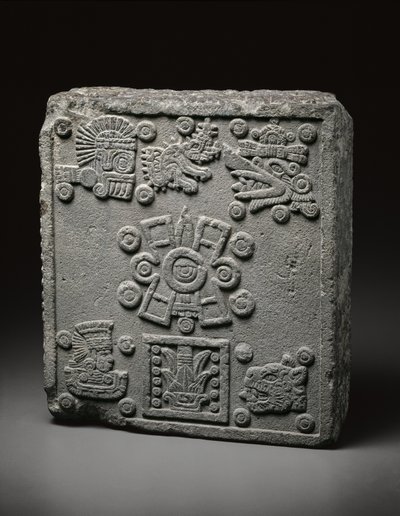 Piedra de Coronación de Motecuhzoma II de Mexican School