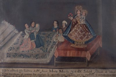 Pintura exvoto, 1851 de Mexican School