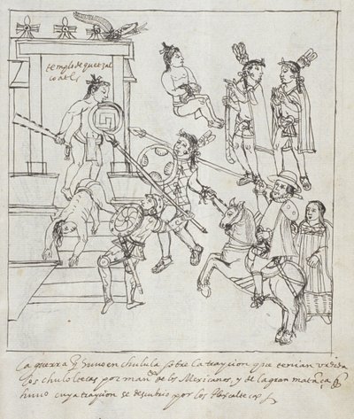 Batalla Evangélica, de Historia de Tlaxcala por Diego Muñoz Camargo de Mexican School