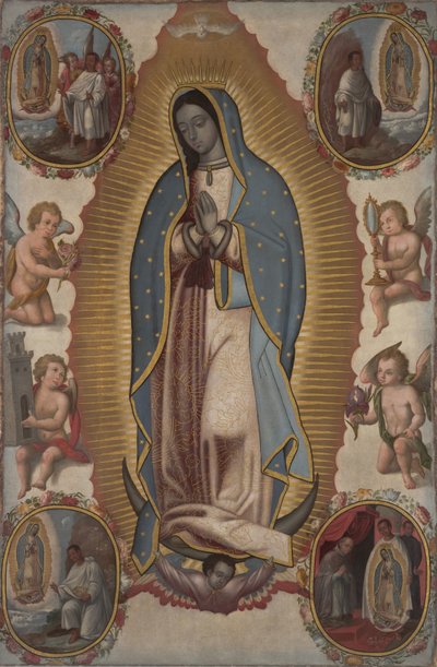 Virgen de Guadalupe, c.1700 (óleo sobre lienzo) de Mexican School