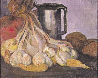 Un Manojo de Ajos y una Jarra de Peltre de Meyer Isaac de Haan