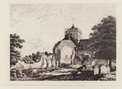 Iglesia del Priorato de Boxgrove (grabado) de Michael (1743 1801) (after) Rooker