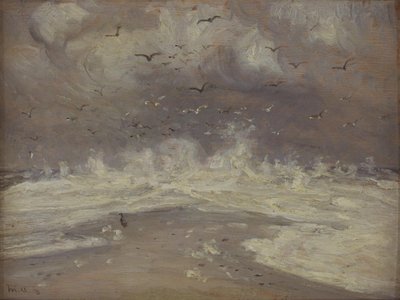 Oleaje en la costa norte de Jutlandia de Michael Ancher