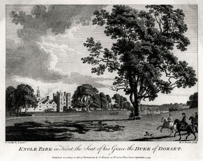 Knole Park en Kent, la residencia de Su Gracia el Duque de Dorset, 1775 de Michael Angelo Rooker