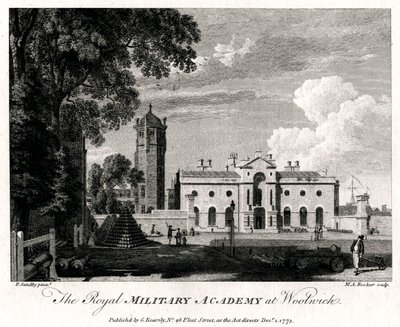 La Real Academia Militar en Woolwich, Londres, 1775 de Michael Angelo Rooker
