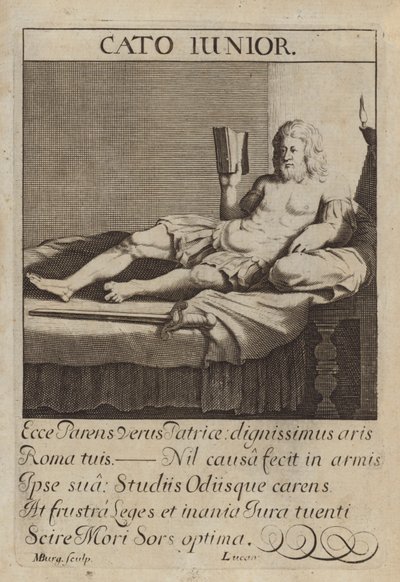 Catón el Joven, estadista romano de Michael Burghers