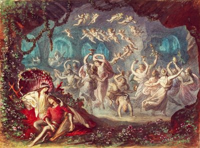 Mónaco, Diseño de escenario para la representación de Tannhäuser de Richard Wagner en el Teatro Nacional de Múnich de Michael Echter