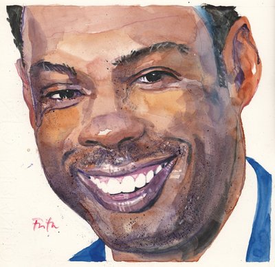 Chris Rock (acuarela) de Michael Frith
