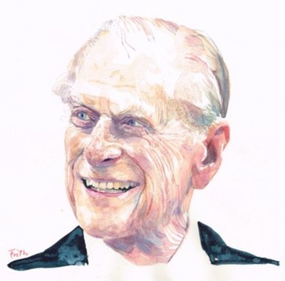 Príncipe Felipe, Duque de Edimburgo (acuarela) de Michael Frith