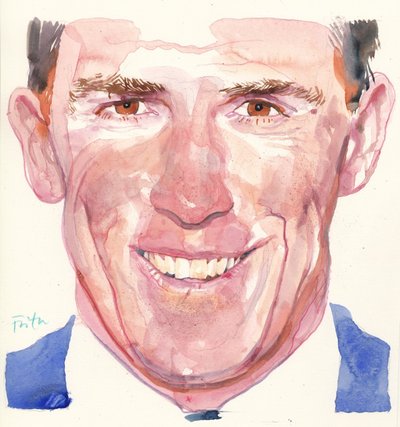 Rob Brydon (acuarela) de Michael Frith
