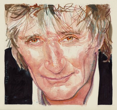 Rod Stewart (acuarela) de Michael Frith