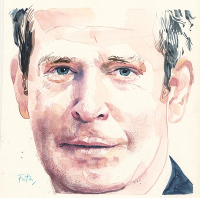 Tom Hollander (acuarela) de Michael Frith
