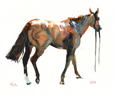Sin título, 2018 (acuarela sobre papel) de Michael Frith