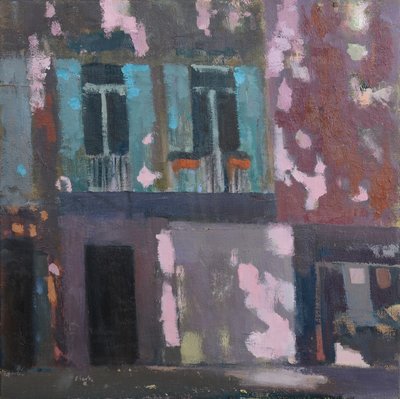 Sombras en un muro, Provenza, 2015 (óleo sobre lino) de Michael G. Clark
