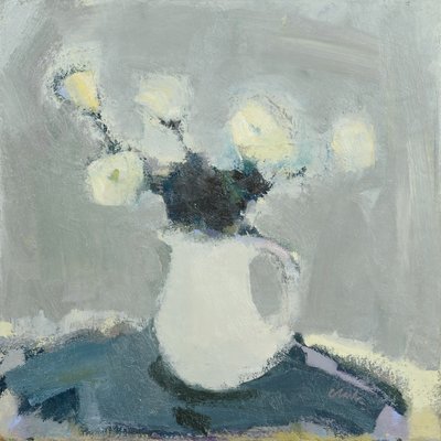Tablero con flores, 2016 (óleo sobre lino) de Michael G. Clark