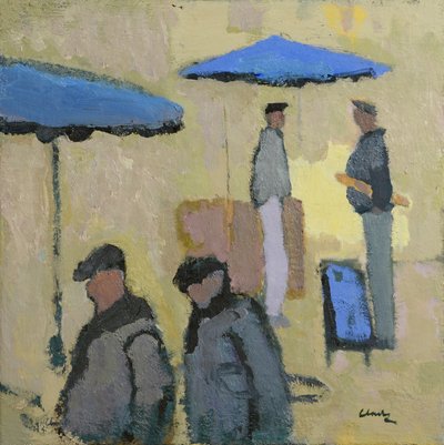 El martes es día de mercado, 2016 (óleo sobre lino) de Michael G. Clark